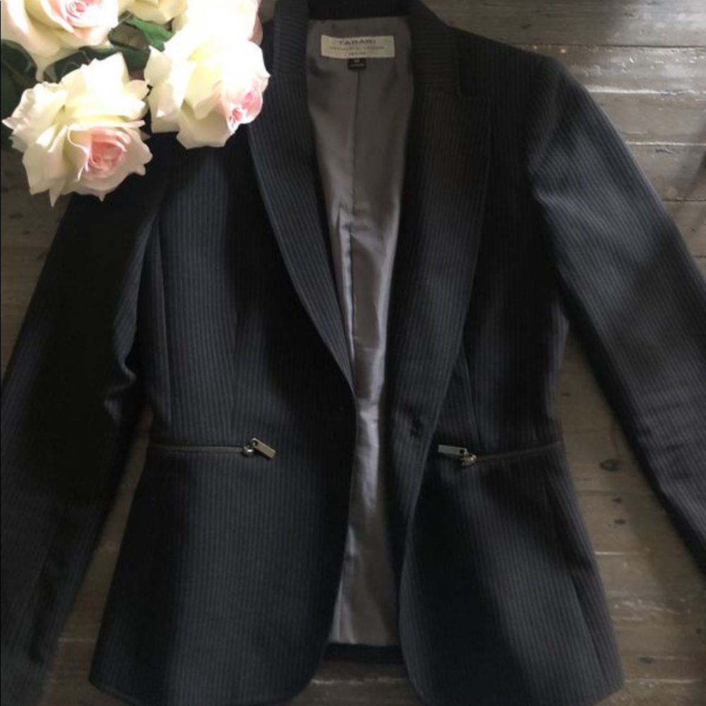 Black Pinstripe Tahari Women’s Pant Suit